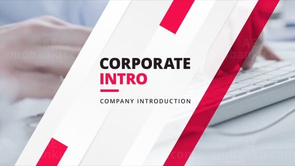 宽线条图文排版展示AE模板