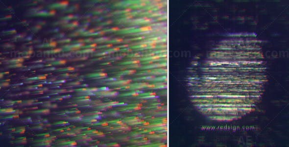 像素标志片头AE模板