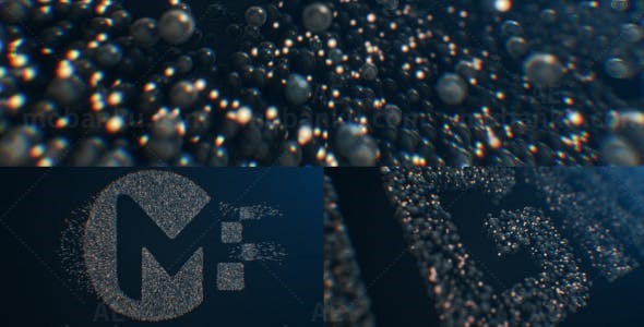 珠子汇聚标志片头AE模板