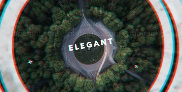 快速旋转切换效果标志片头AE模板