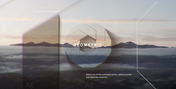 简单形状片头AE模板