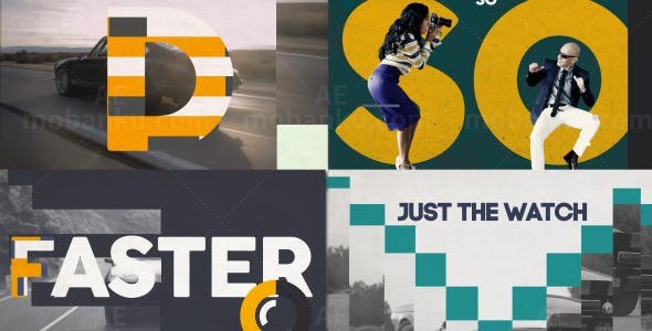 动感切换展示AE模板