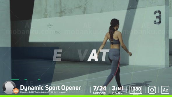 动感运动片头AE模板