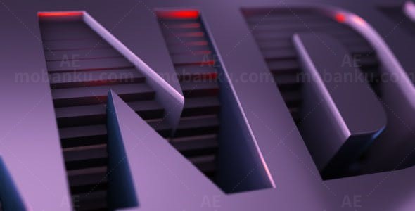 镂空填集标志动画AE模板