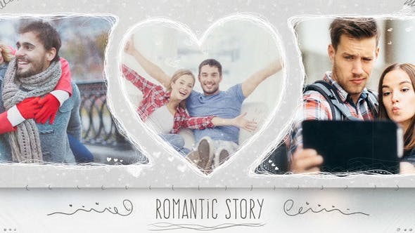 浪漫婚礼照片相册片头AE模板