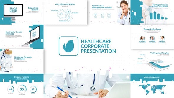 医疗商务企业公司合作宣传包装AE模板