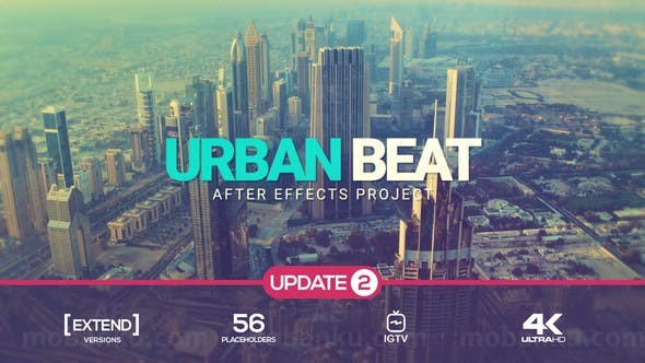 城市生活幻灯片开场AE模板