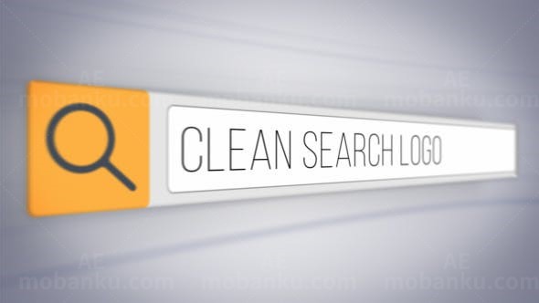 简洁搜索标志动画AE模板