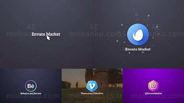 水墨标志动画AE模板