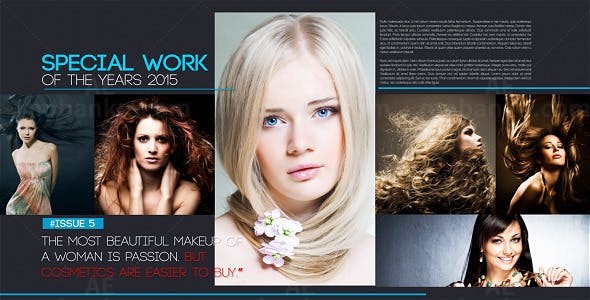 图文杂志排版视频展示AE模板