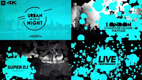 城市音乐活动宣传片AE模板