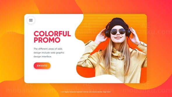 时尚彩色卡片包装片头AE模板