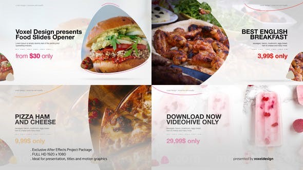 食物美食包装宣传展示AE模板