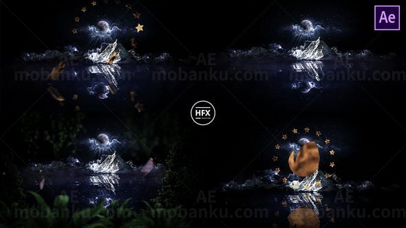 三维电影片头Logo动画AE模板