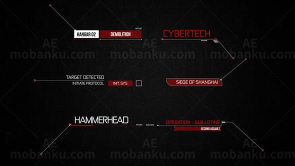 科技感指示线动画AE模板