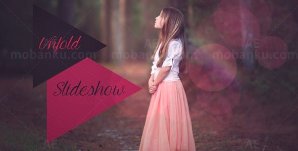 展页转场效果简单幻灯片AE模板