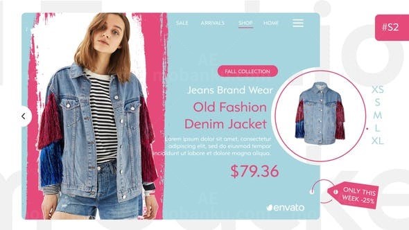 时尚商品网店宣传包装AE模板