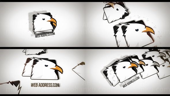 标志掉落动画AE模板