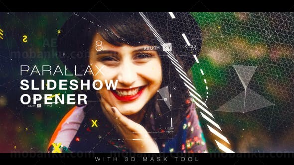 视差效果幻灯片AE模板