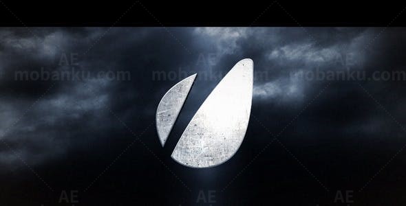 龙卷风摧毁标志动画AE模板