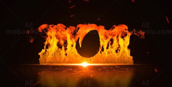 火焰墙标志AE模板