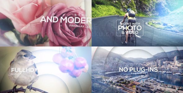 史诗视差效果视频展示AE模板