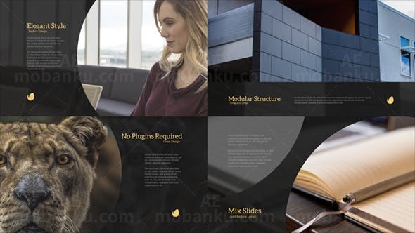 优雅图文切换视频展示AE模板