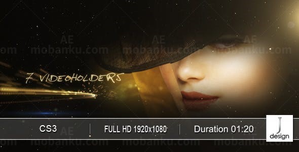 粒子发光虚幻效果AE模板