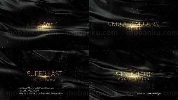 流体标题展示AE模板