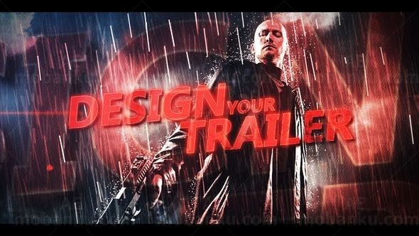 杂渍风格动作片标题展示AE模板