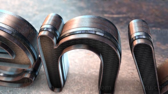 逼真标志展示AE模板