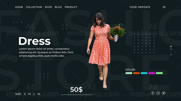 时尚商店宣传片AE模板