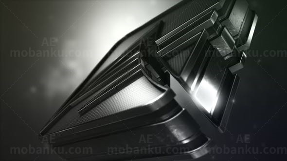 黑色质感标志动画AE模板