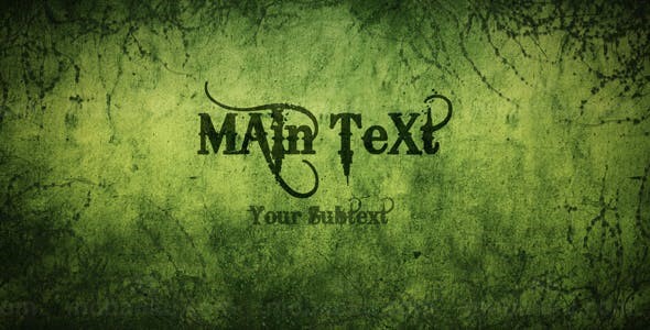 绿色森林文字特效AE模板