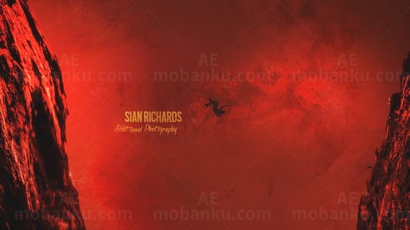 红雾恐怖风格标题展示AE模板