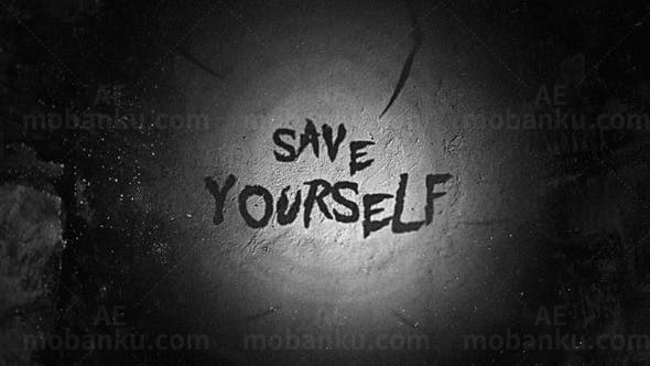 恐怖风格标题展示AE模板