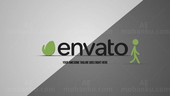 创意火柴人Logo动画AE模板