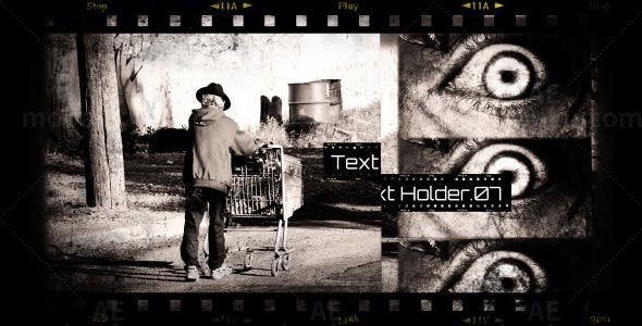 噪点视频展示AE模板