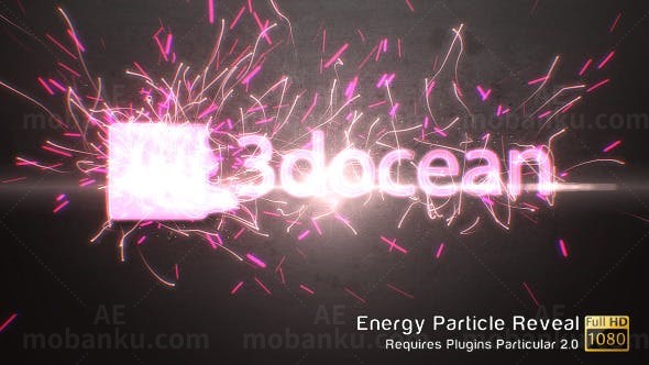 能量粒子标志展示AE模板