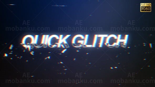 快速故障标志动画AE模板