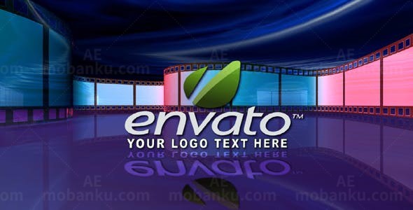 电影院三维动画风格动态展示AE模板