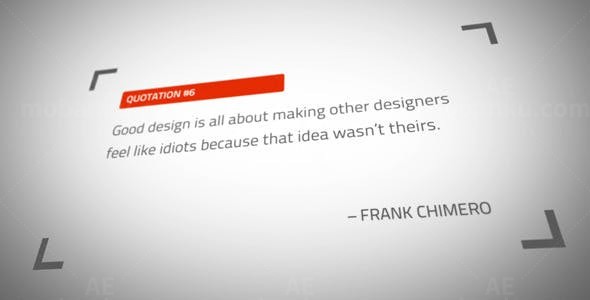 英文名言文字标题AE模板