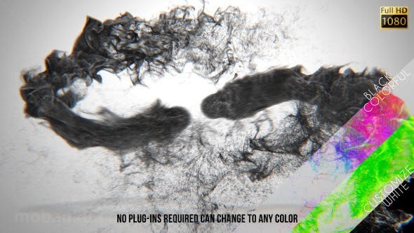 水墨效果标志展示AE模板