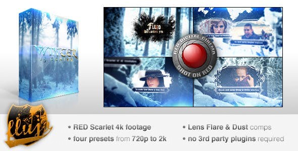 冬天森林积雪电视栏目包装AE模板