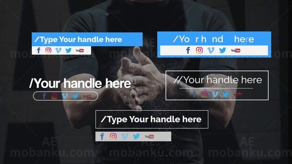媒体图标字幕AE模板