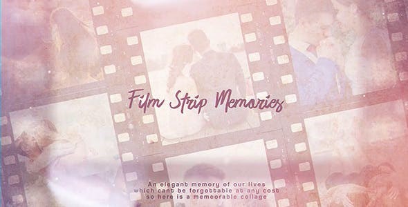 怀旧记忆胶带照片展示AE模板