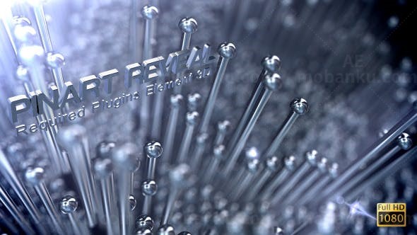 金属球艺术标志展示AE模板