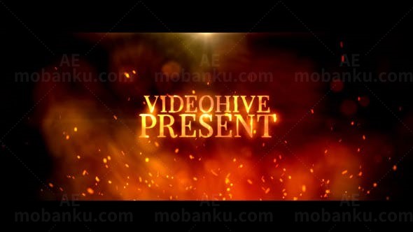 火花粒子特效标题展示AE模板