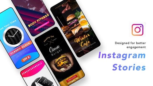 Instagram手机视频宣传包AE模板