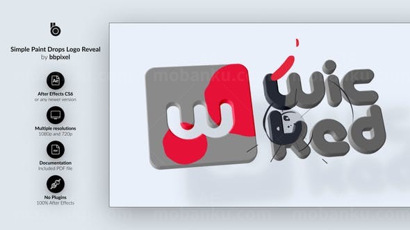 简单形状标志动画AE模板